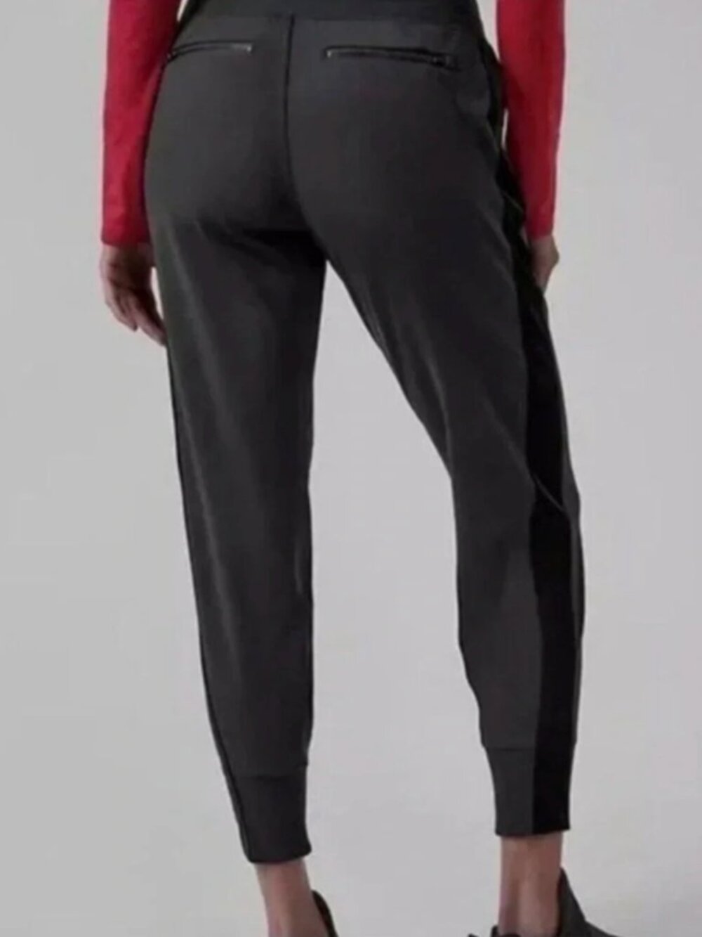 Athleta Black Venice Velvet Stripe Jogger Pants S - Picture 3 of 9